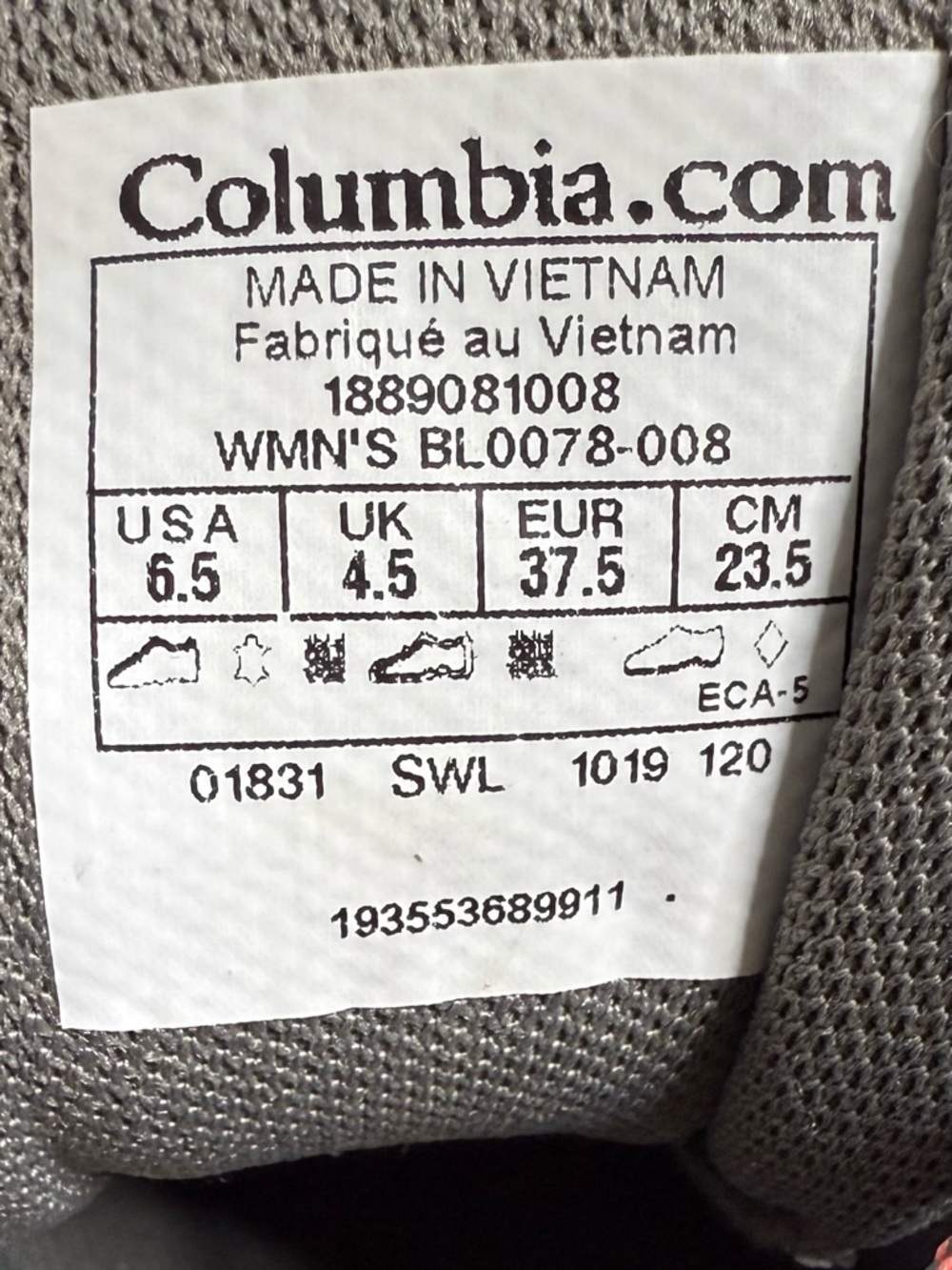 Columbia Women’s Pivot Mid Waterproof Trail Hiking Shoes Gray  6.5 - Picture 7 of 9